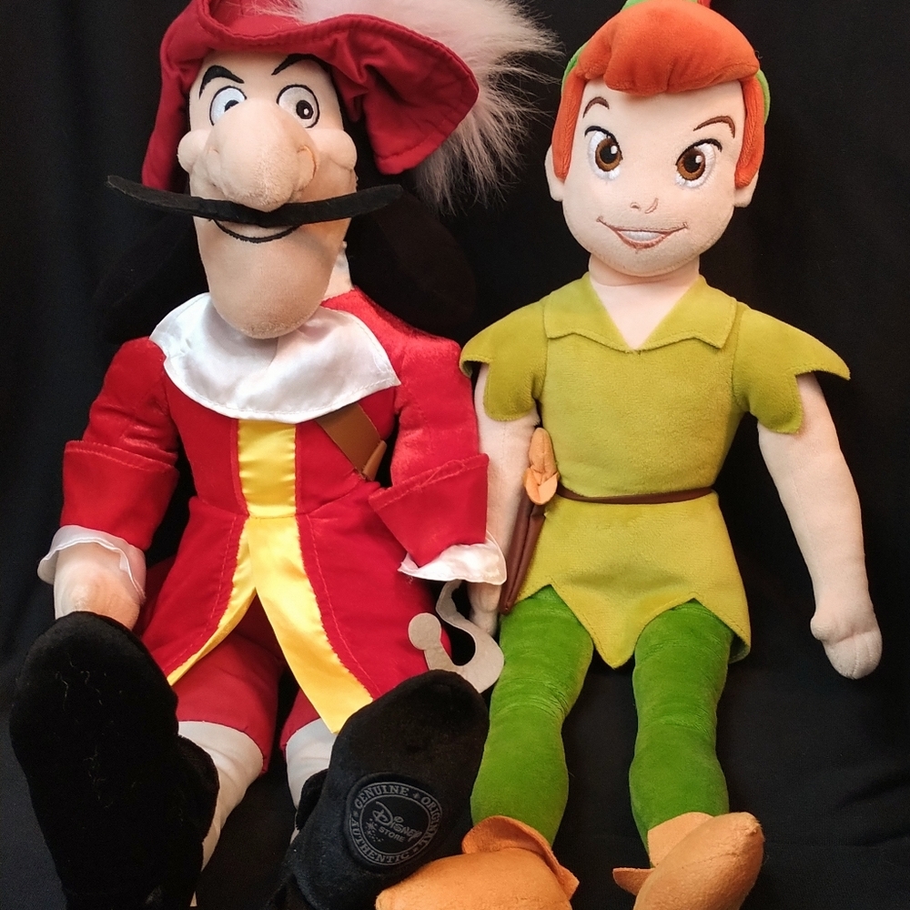 20 inch Peter Pan and Captain Hook Plush